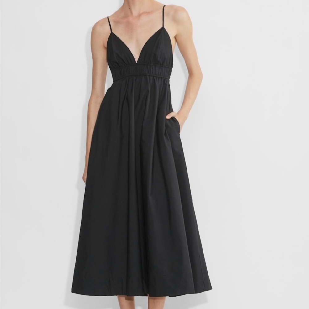 Aritzia Babaton Encourage Poplin Dress in Black | Size: 00 - Picture 1 of 5